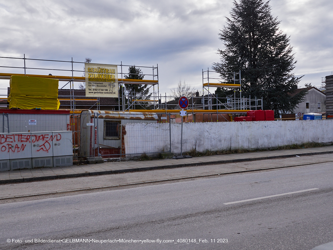 11.02.2023 - Baustelle Niederalmstraße 16 in Neuperlach